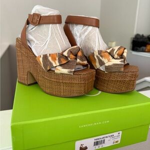 Sam Edelman Tan Brown Platform Shoes